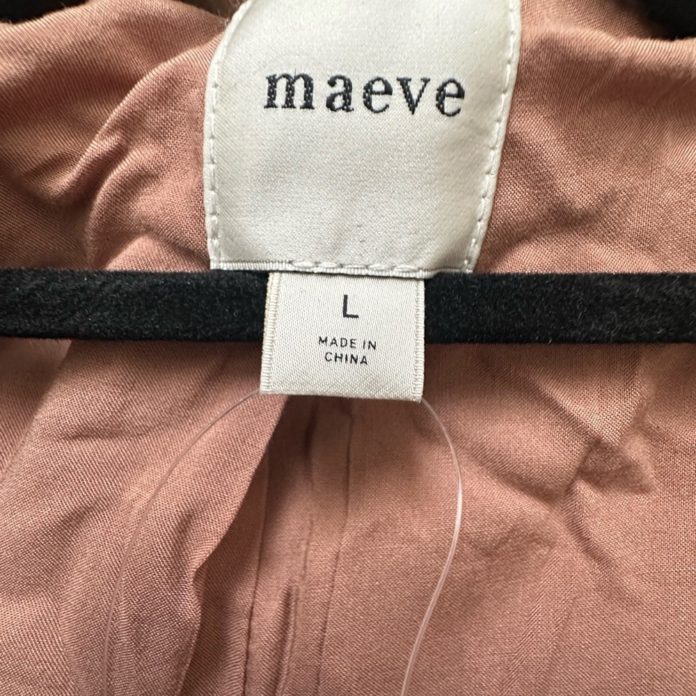 Anthropologie NWT Maeve Longline Moto Wool-Blend Jacket size L. - Picture 7 of 17